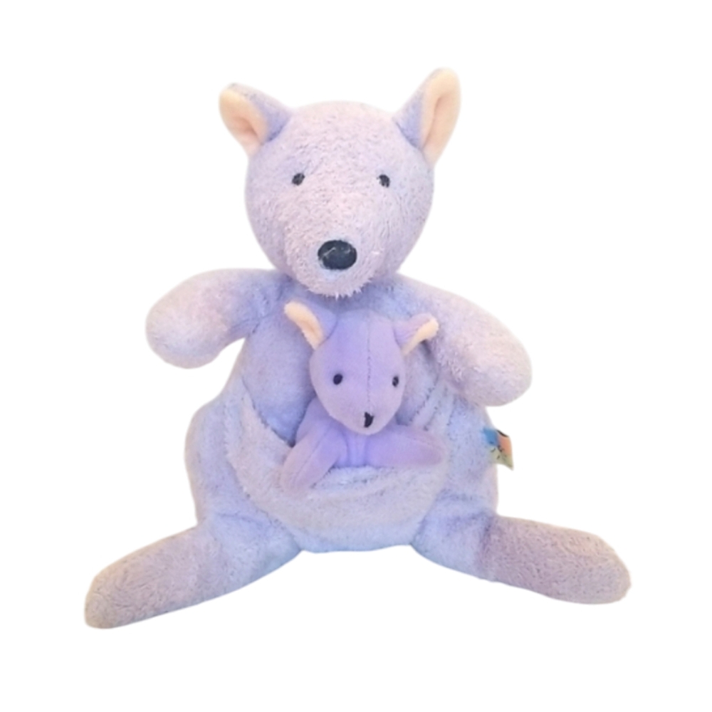 RARE Vintage 2001 Carter's John Lennon Real Love Purple Kangaroo & Joey plush